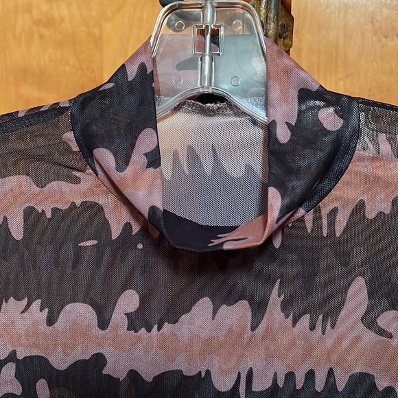 LAST MARKDOWN:DRESS, EKG SHEER DRESS, BNWT, mock turtleneck, M - Picture 3 of 3